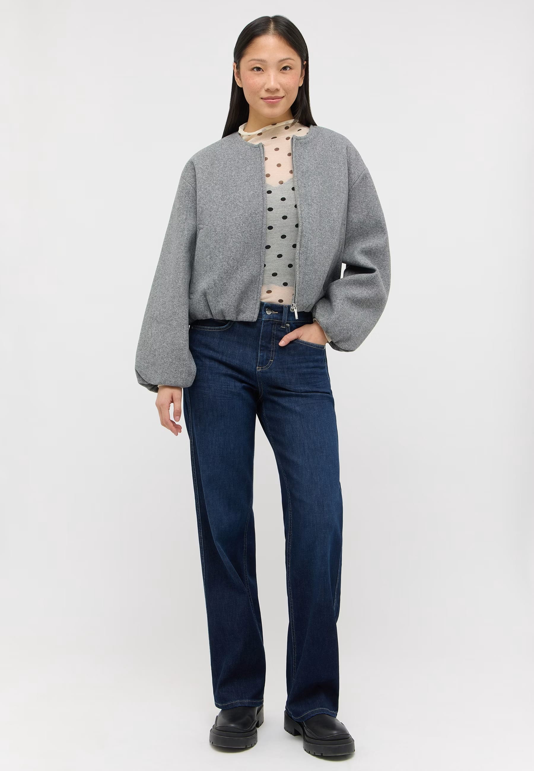 БРЮКИ ДЖИНС ANGELS высокая посадка и прямой силуэт